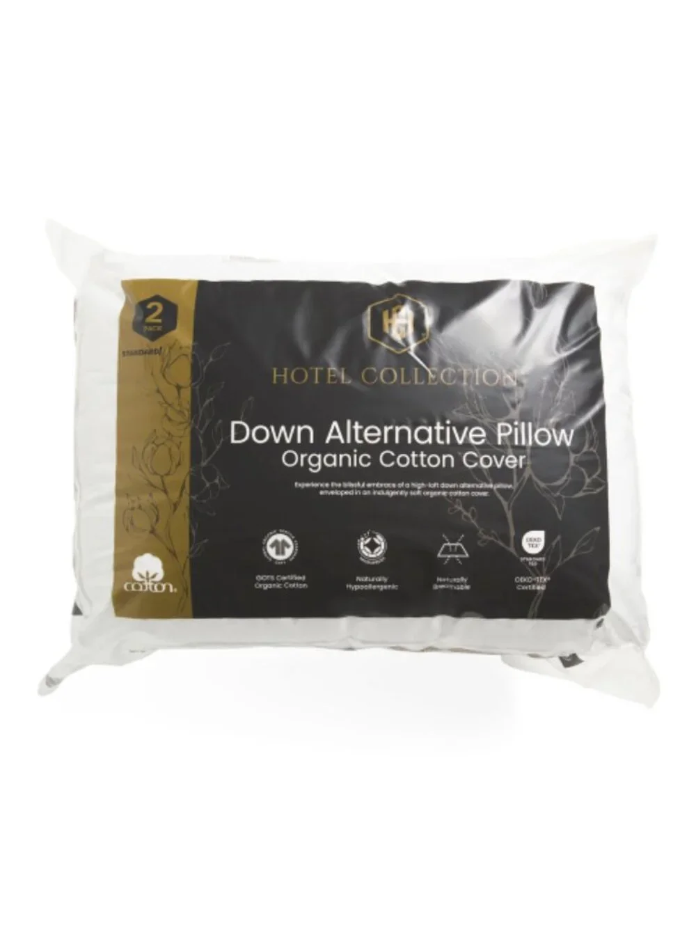 HOTEL COLLECTION 2pk Organic Cotton Pillows - White